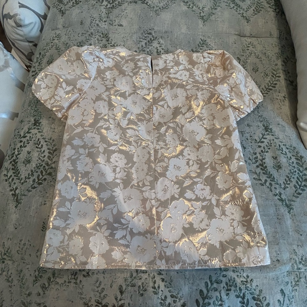 J. Crew Metallic Floral Blouse - Picture 2 of 5
